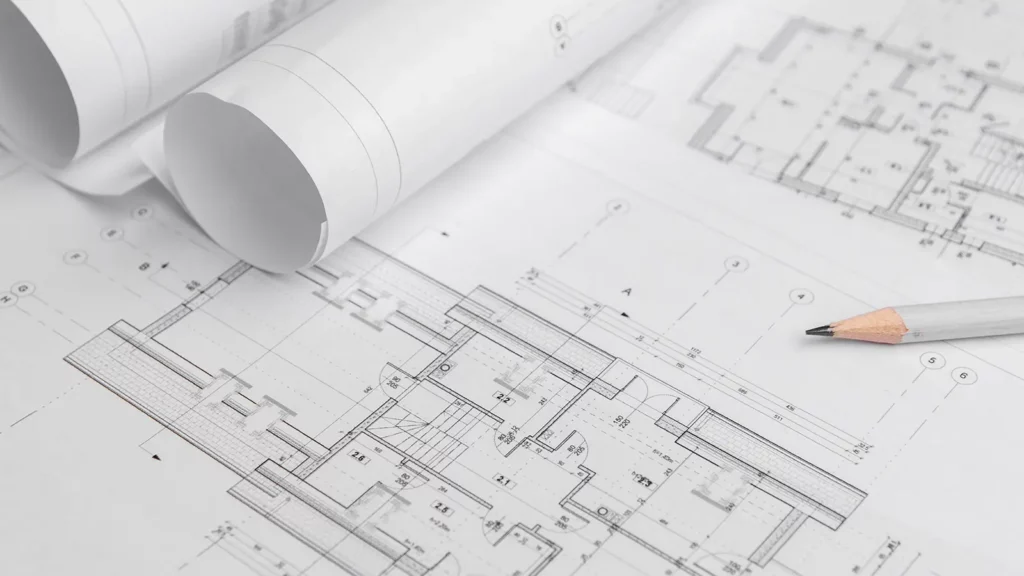 architecture construction drawing example, Revit drafting floor plan